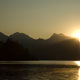 sunrise over lake mcdonald