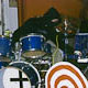 cache-flow at redroom: mike on drums and laptop