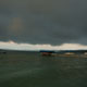 low, dark clouds